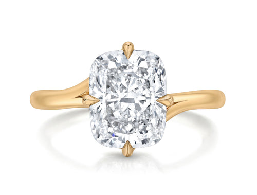 Lab-Grown Cushion Diamond Solitaire Engagement Ring