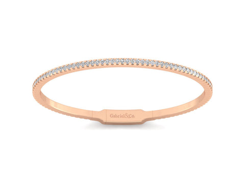 18K Rose Gold Tension-Bar Engagement Ring Mounting