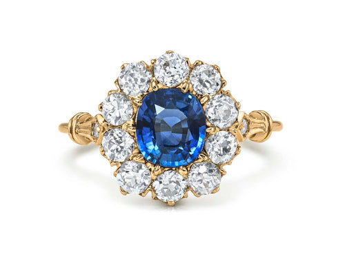 Antique Sapphire and Diamond Ring (circa 1905)