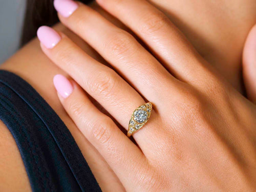 Old European Cut Vintage Diamond Ring