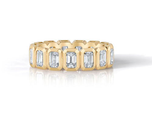 Emerald Cut Diamond Eternity Wedding Band