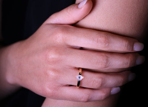 "Floating Diamond” Ring