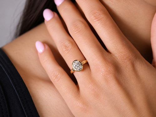 Oval Brilliant Cut Diamond Solitaire Engagement Ring