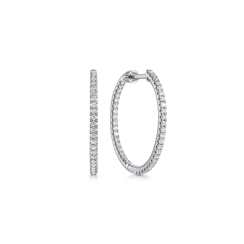 Pavé Diamond Inside-Outside Hoop Earrings