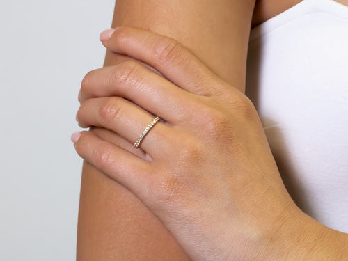 Diamond Wedding Band in 18K Rose Gold