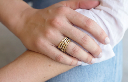 Vintage-Inspired "Elizabeth" Diamond Wedding Band