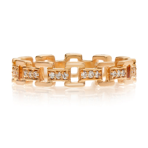 White Diamond Cesta Wedding Band
