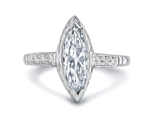 Antique Marquise Diamond Ring (circa 1920's)