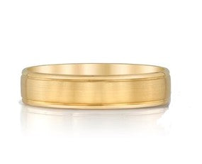 18K Yellow Gold Men's Wedding Band
