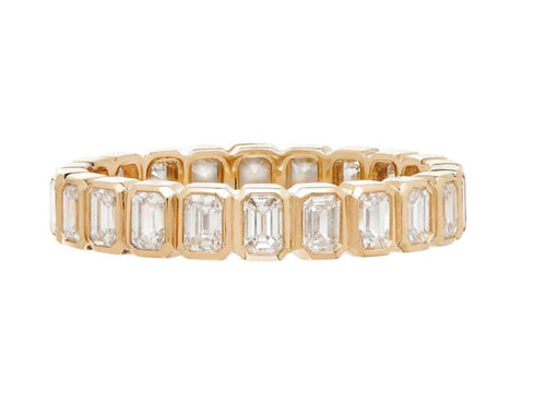 Emerald Cut Diamond "Nea" Wedding Band