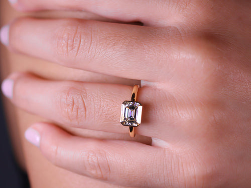 Emerald Cut Diamond Solitaire "Leah" Engagement Ring