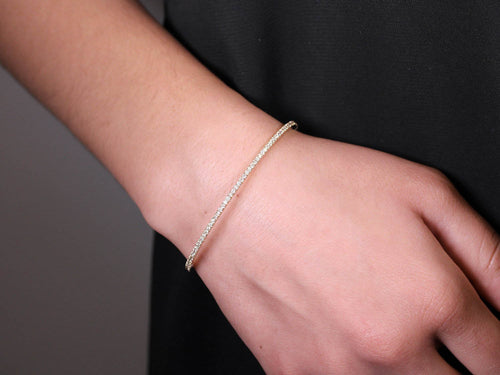 Diamond Bangle Bracelet in Rose Gold