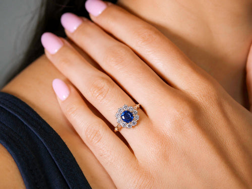 Antique Sapphire and Diamond Ring (circa 1905)