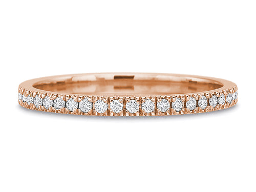 Brilliant Diamond Wedding Band in Rose Gold
