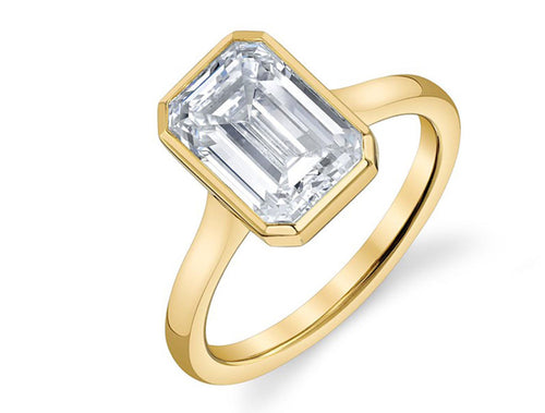 Lab-Grown Emerald Cut Diamond Engagement Ring