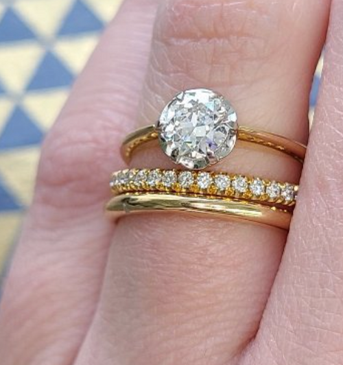 Vintage Diamond "Stevie" Wedding Band