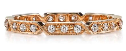 Vintage-Inspired "Carly" Diamond Wedding Band