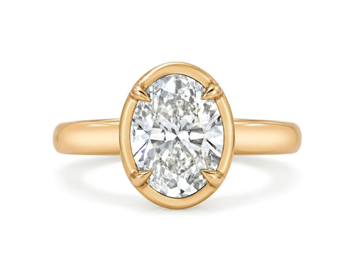 Oval Brilliant Cut Diamond Solitaire Engagement Ring