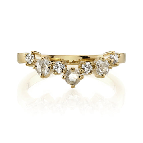 Vintage-Inspired Rose Cut Diamond "Brooke" Wedding Band