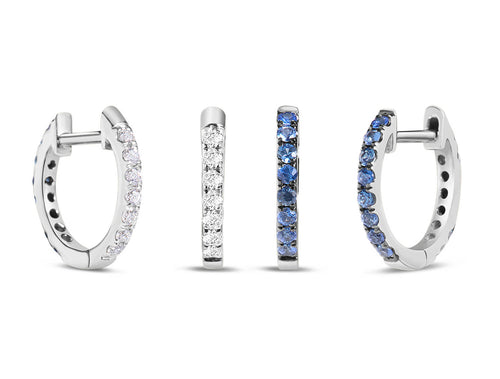 Diamond and Sapphire Reversible Earrings
