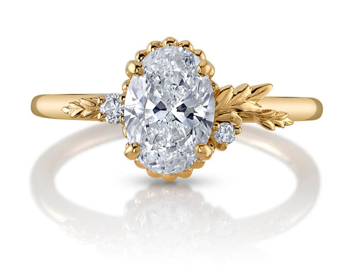 Oval Diamond Three-Stone Engagement Ring