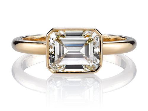 Emerald Cut Diamond Solitaire "Leah" Engagement Ring